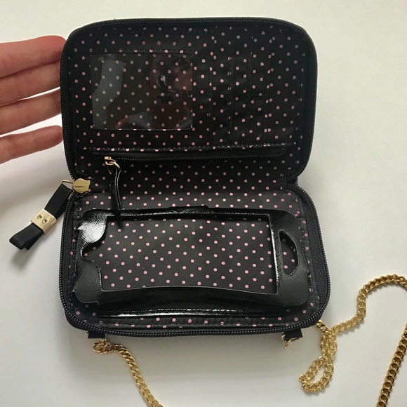 Victoria’s Secret Black Bow Phone Wallet Crossbody - Picture 6 of 8